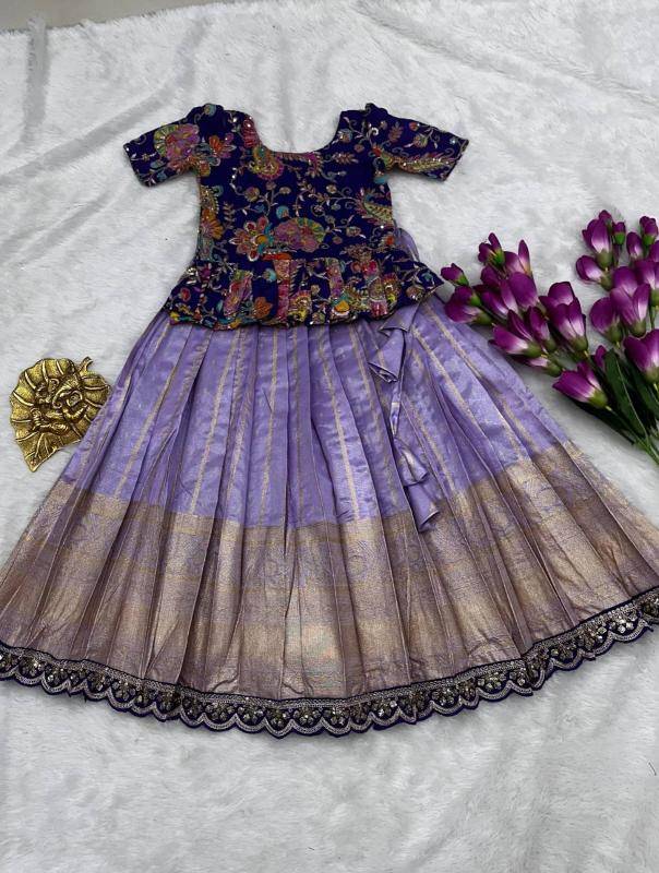 NEW LAUNCING KIDS LEHENGA CHOLI simmer silk Wholesale kids fashion market in Kolkata